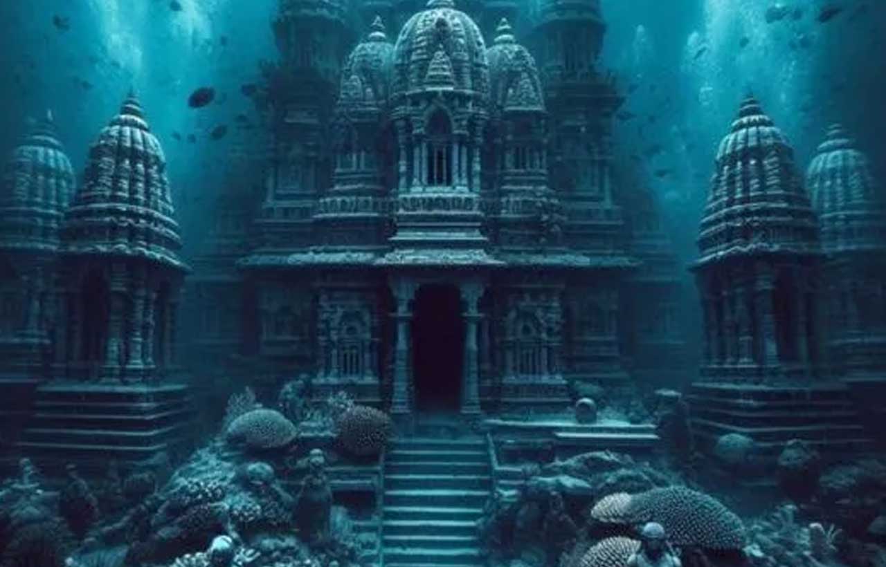 Temple under water
