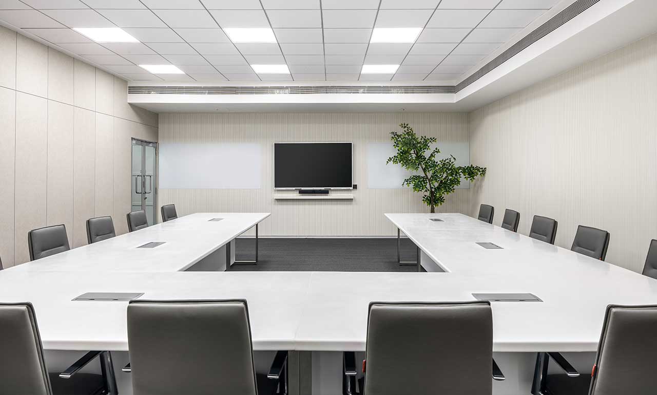 White Dune Office Boardroom Display Wall