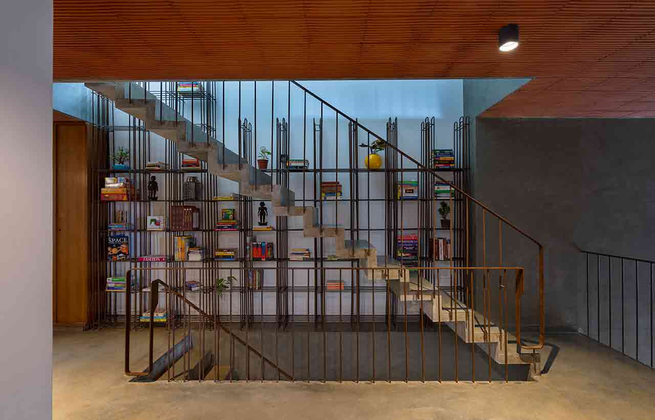 FAMILY LIBRARY IN MS ALONG THE STAIRCASE