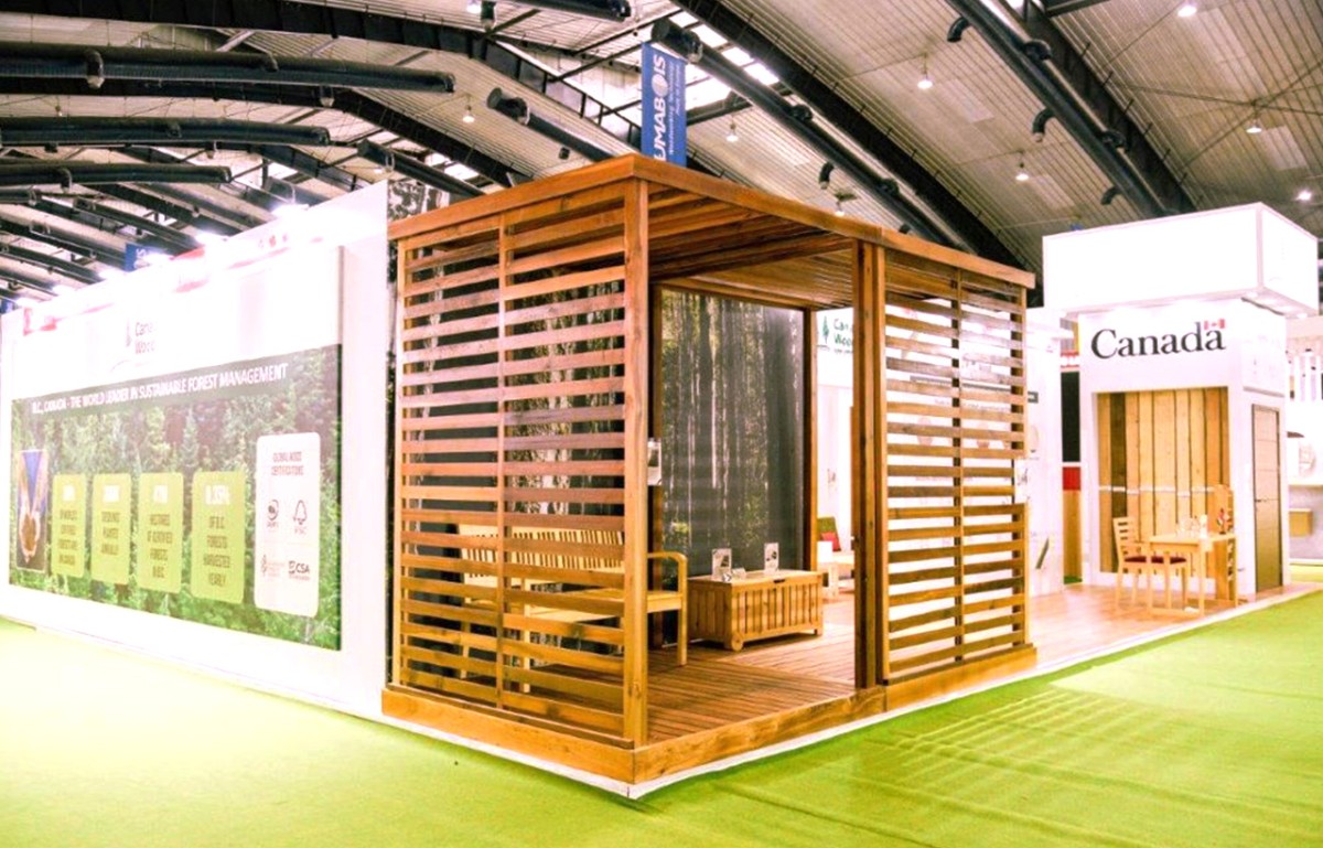 Classy and Chic Furniture applications showcased by Canadian Wood at India Wood 2022