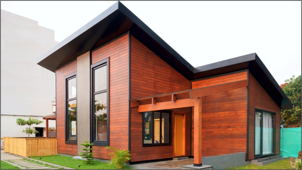 1620 Sqft WoodNiido House Built With Wood Frame Construction Technology